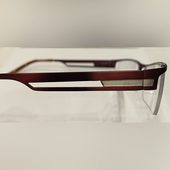 Hunter HT-837 C2 57-16-135mm Brown Metal Half Rim Eyeglasses - Picture 7 of 12